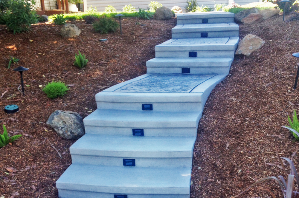 Stamped Concrete Stairs Sacramento