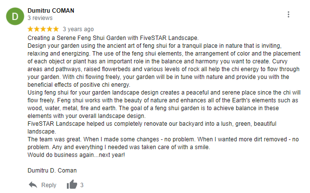 FiveStar Landscape Reviews